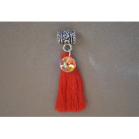 Obesek SWAROWSKI iz tibetanskega srebra in bombaža Obesek SWAROWSKI iz tibetanskega srebra in bombaža