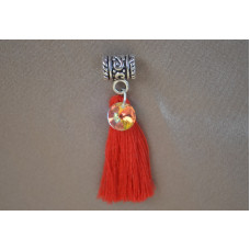 Obesek SWAROWSKI iz tibetanskega srebra in bombaža