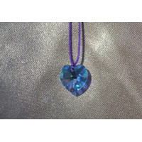 Ogrlica Swarovski modri srček.
